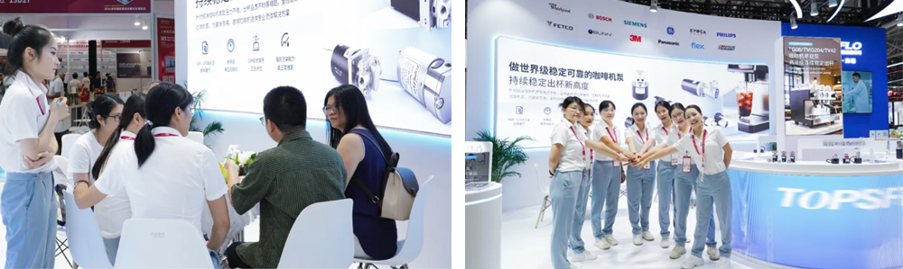 TOPSFLO Showcases Comprehensive Coffee Machine Pump Solutions at HOTELEX -3